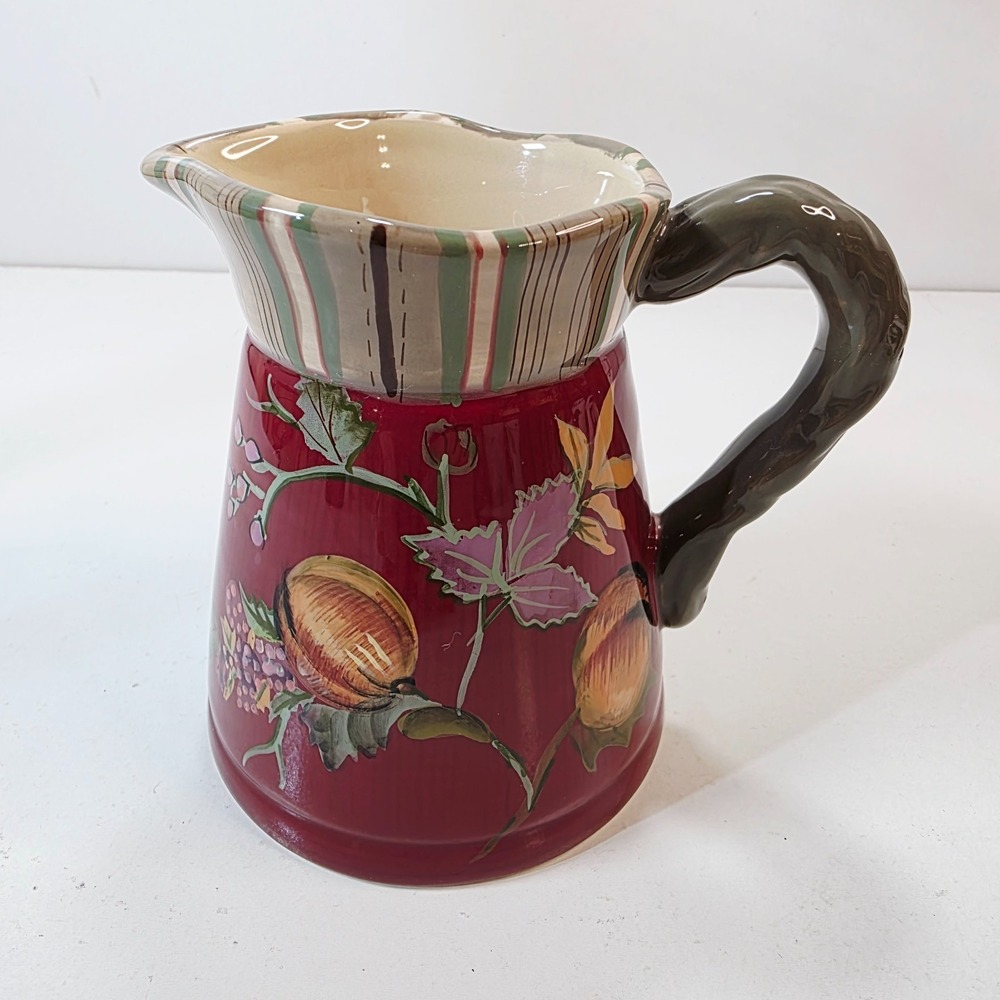 Tracy Porter The Octavia Hill Collection Creamer Mini Pitcher Fruit Leaves Fall